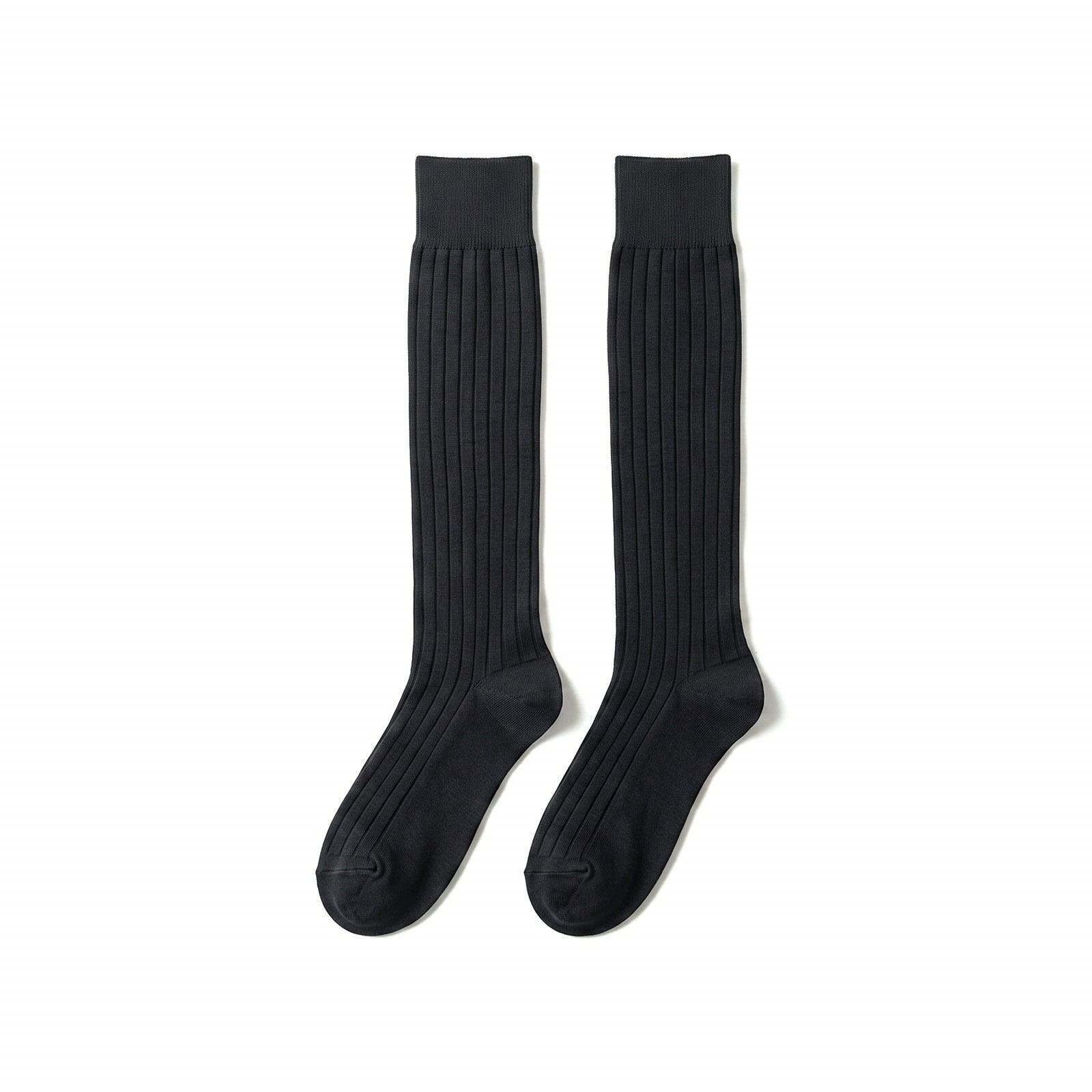 Mercerized Cotton Suit Socks - Black