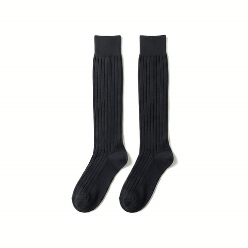 Mercerized Cotton Suit Socks - Black