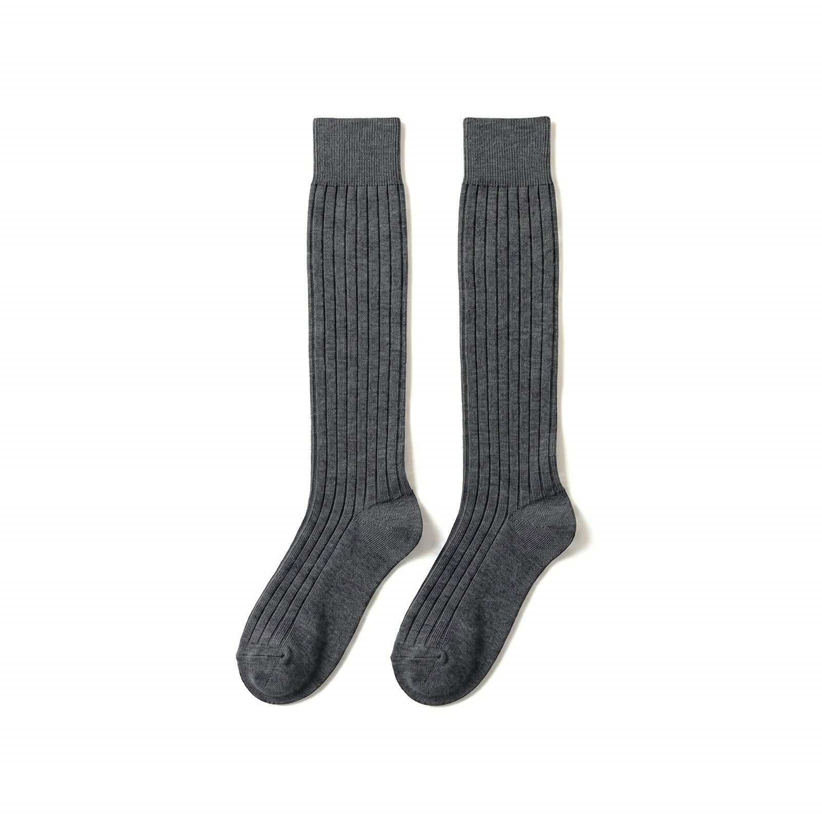 Mercerized Cotton Suit Socks - Dark Gray