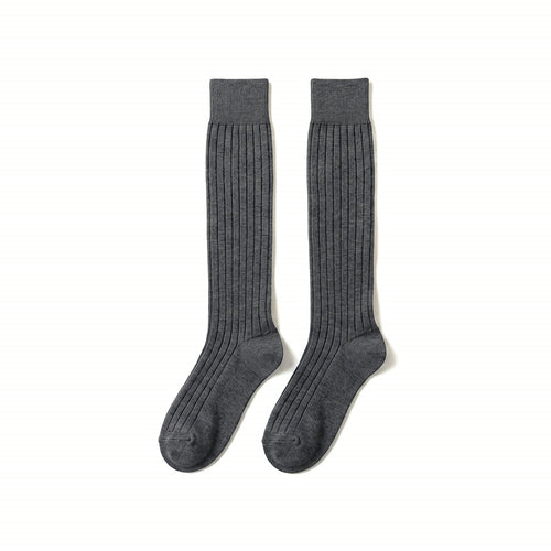 Mercerized Cotton Suit Socks - Dark Gray