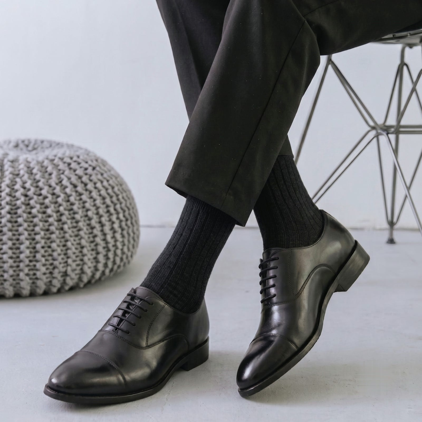 Worn with a suit and Oxford shoes